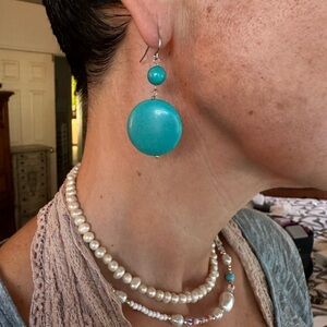 Elegant Turquoise Dangle Earrings